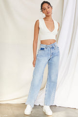 Crisscross Waist 90s Fit Jeans