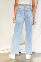Crisscross Waist 90s Fit Jeans