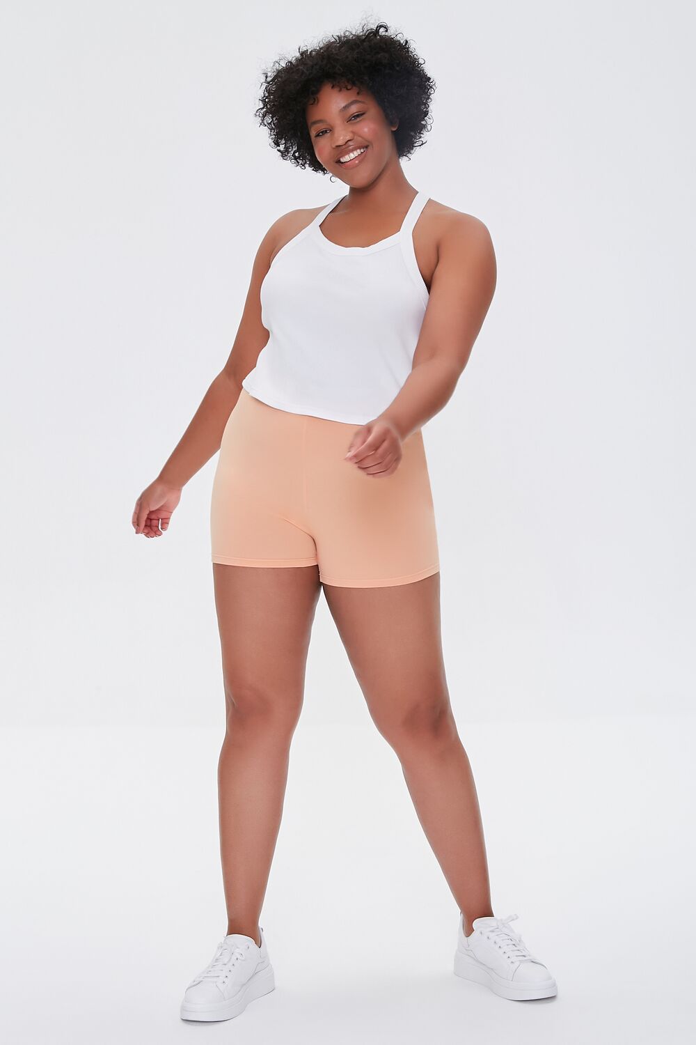 Plus Size Basic Organically Grown Cotton Hot Shorts