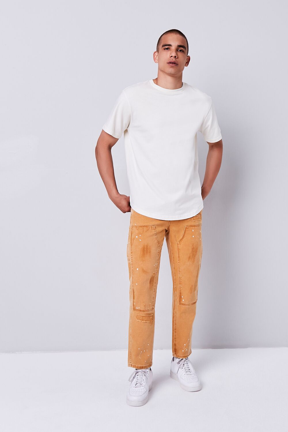 Distressed Paint Splatter Pants