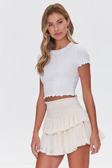 Tiered Ruffle Mini Skirt