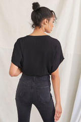 Crepe Surplice Bodysuit