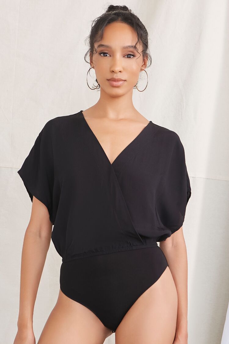 Crepe Surplice Bodysuit