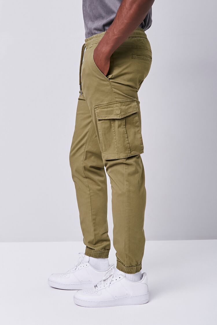 Twill Drawstring Cargo Pants