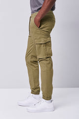 Twill Drawstring Cargo Pants