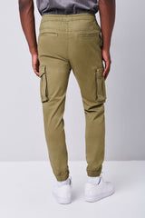 Twill Drawstring Cargo Pants