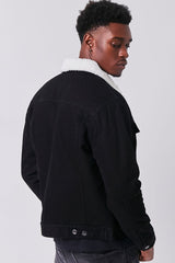 Denim Faux Shearling Jacket