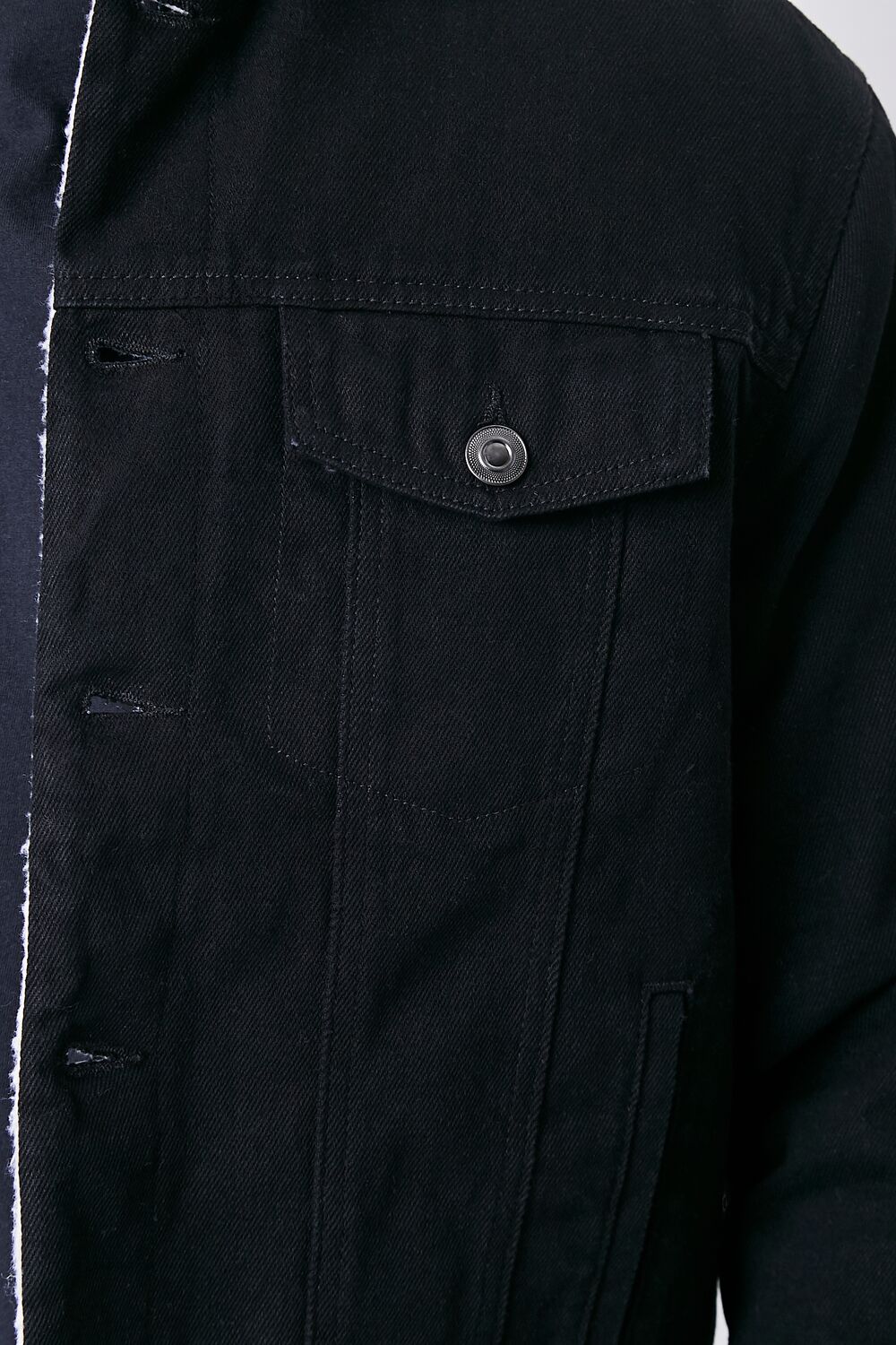 Denim Faux Shearling Jacket