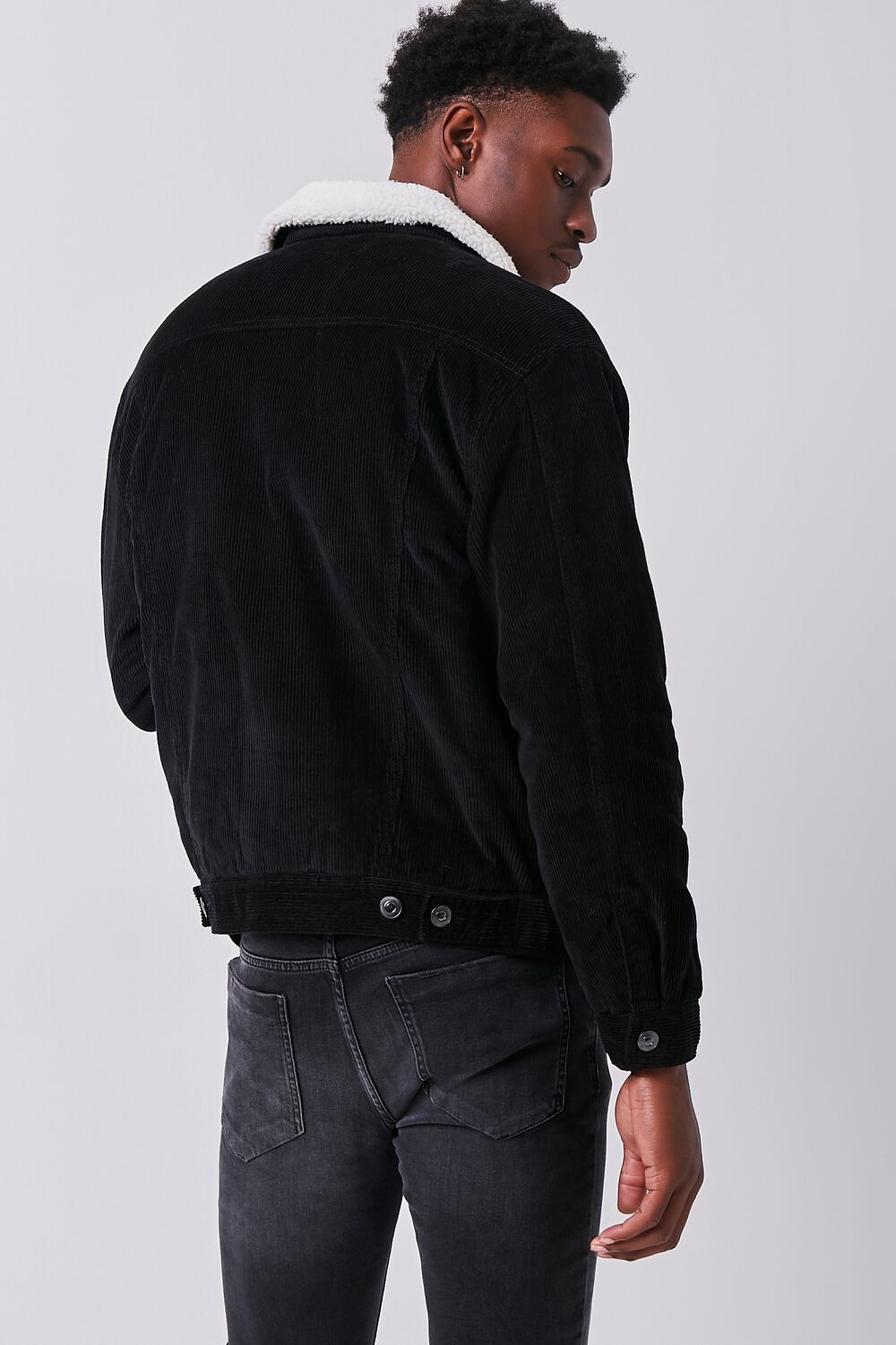Corduroy Faux Shearling Jacket
