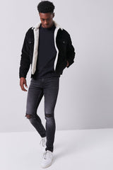 Corduroy Faux Shearling Jacket