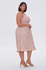 Plus Size Floral Print Dress