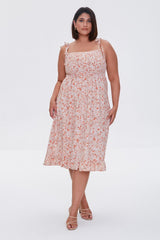 Plus Size Floral Print Dress