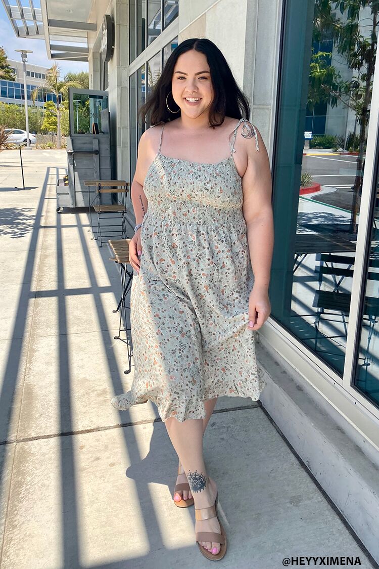 Plus Size Floral Print Dress
