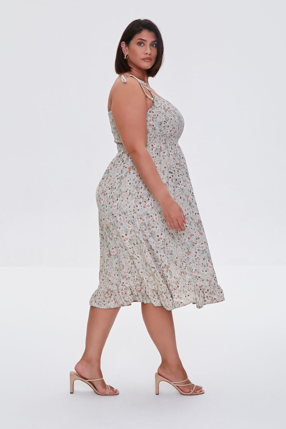Plus Size Floral Print Dress