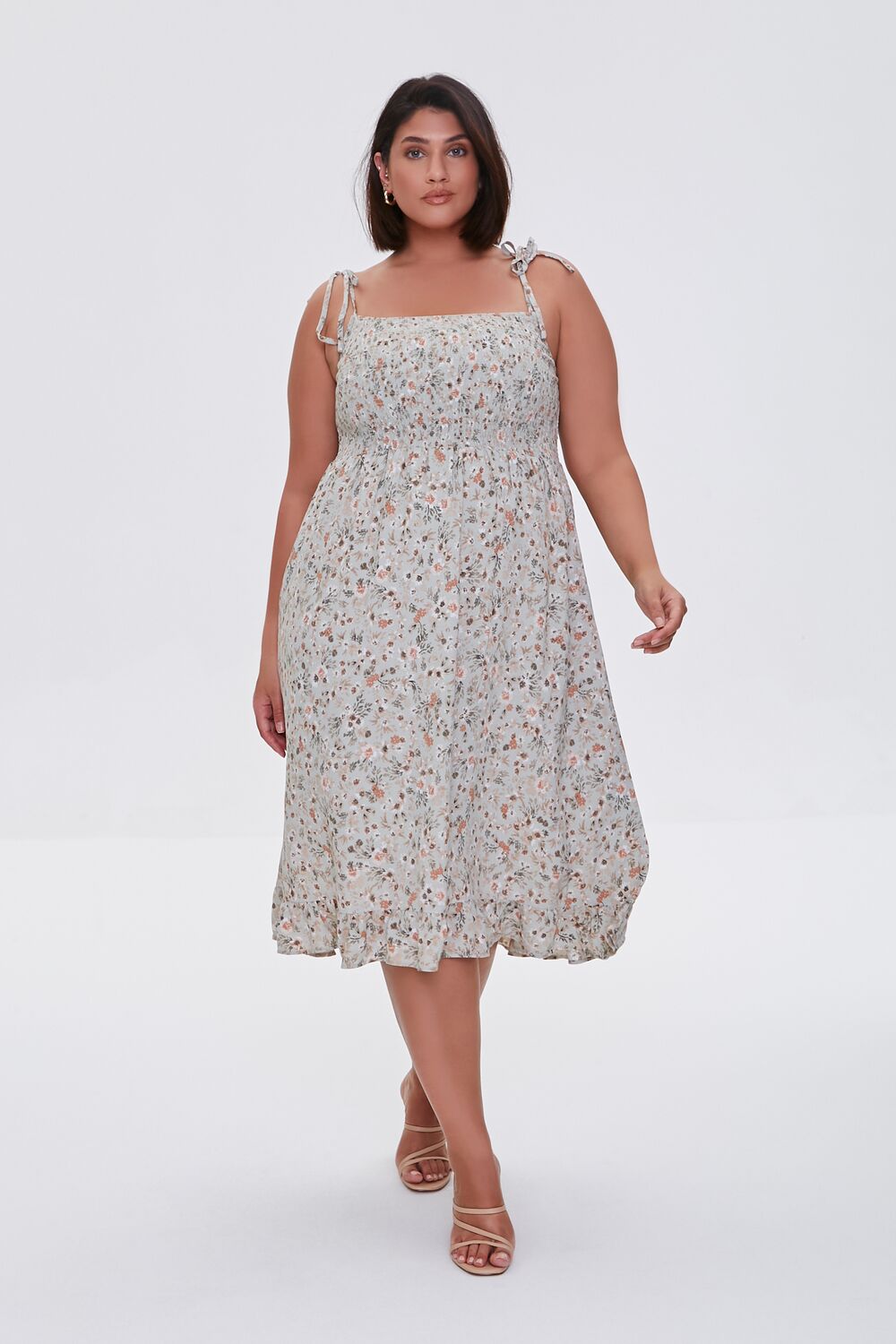 Plus Size Floral Print Dress