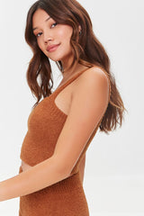 Fuzzy Knit Cropped Cami