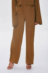 Satin Wide-Leg Pants