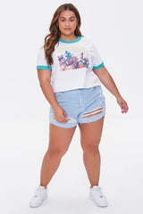 Plus Size Moxi Skates Ringer Tee