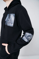 Cityscape Graphic Fleece Hoodie