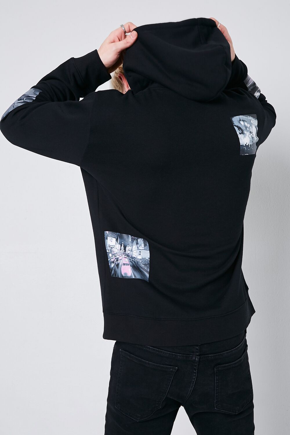 Cityscape Graphic Fleece Hoodie