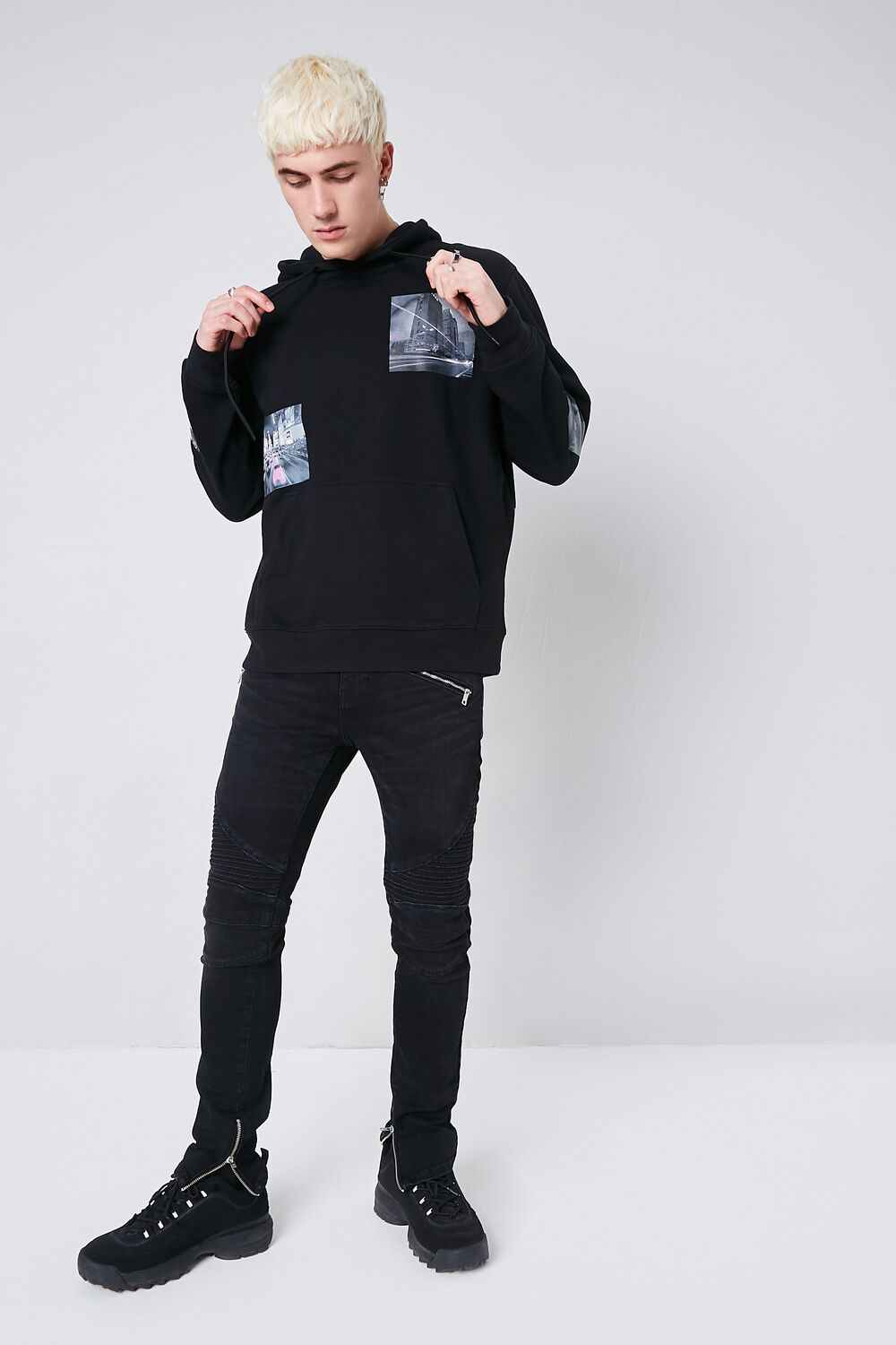Cityscape Graphic Fleece Hoodie