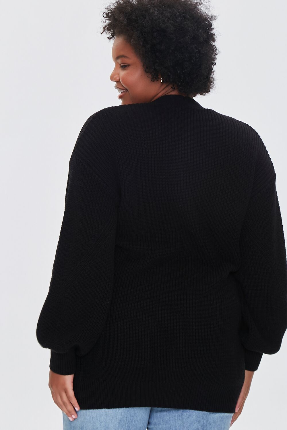 Plus Size Patch-Pocket Cardigan Sweater