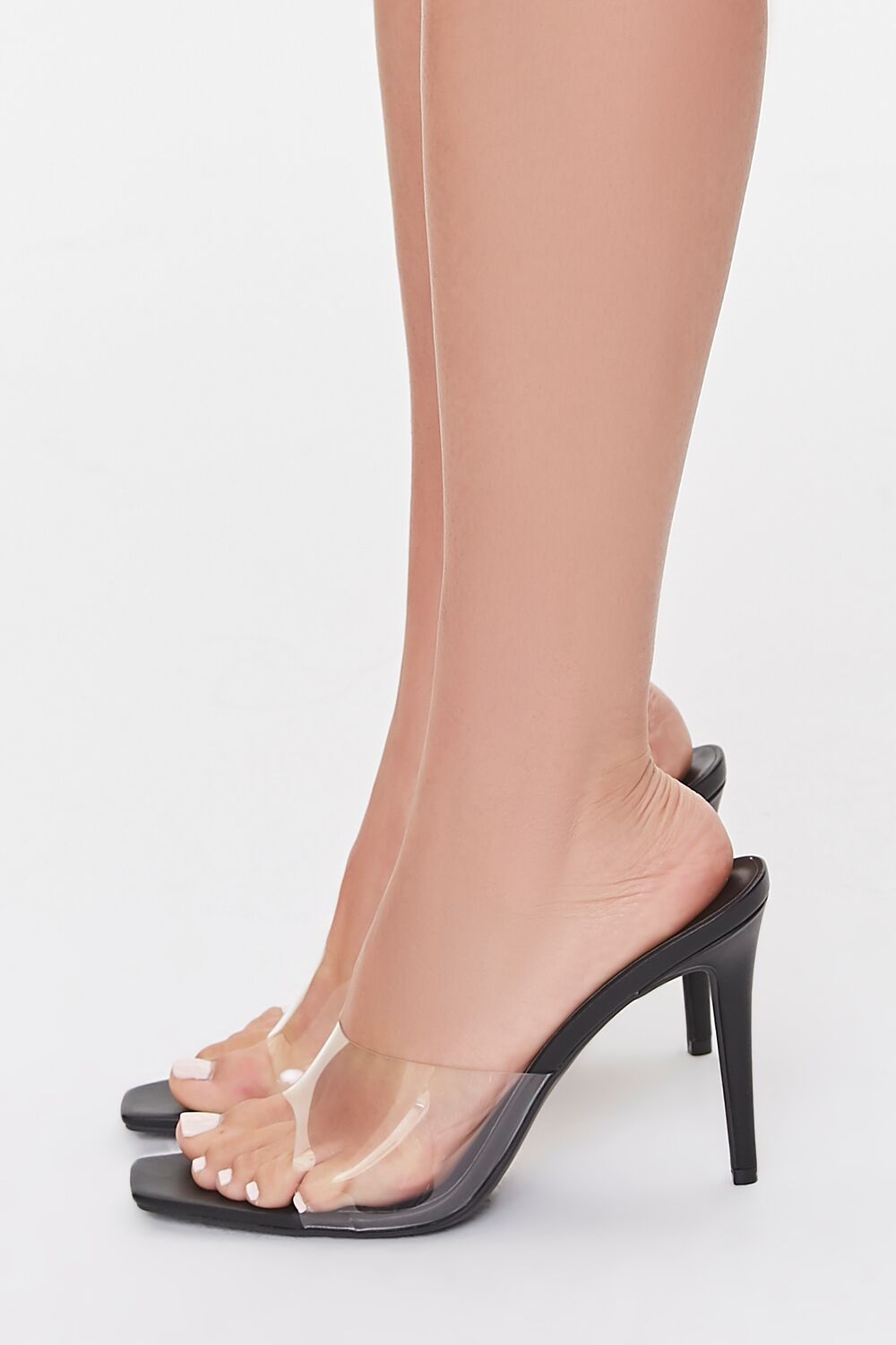 Transparent-Strap Stiletto Heels