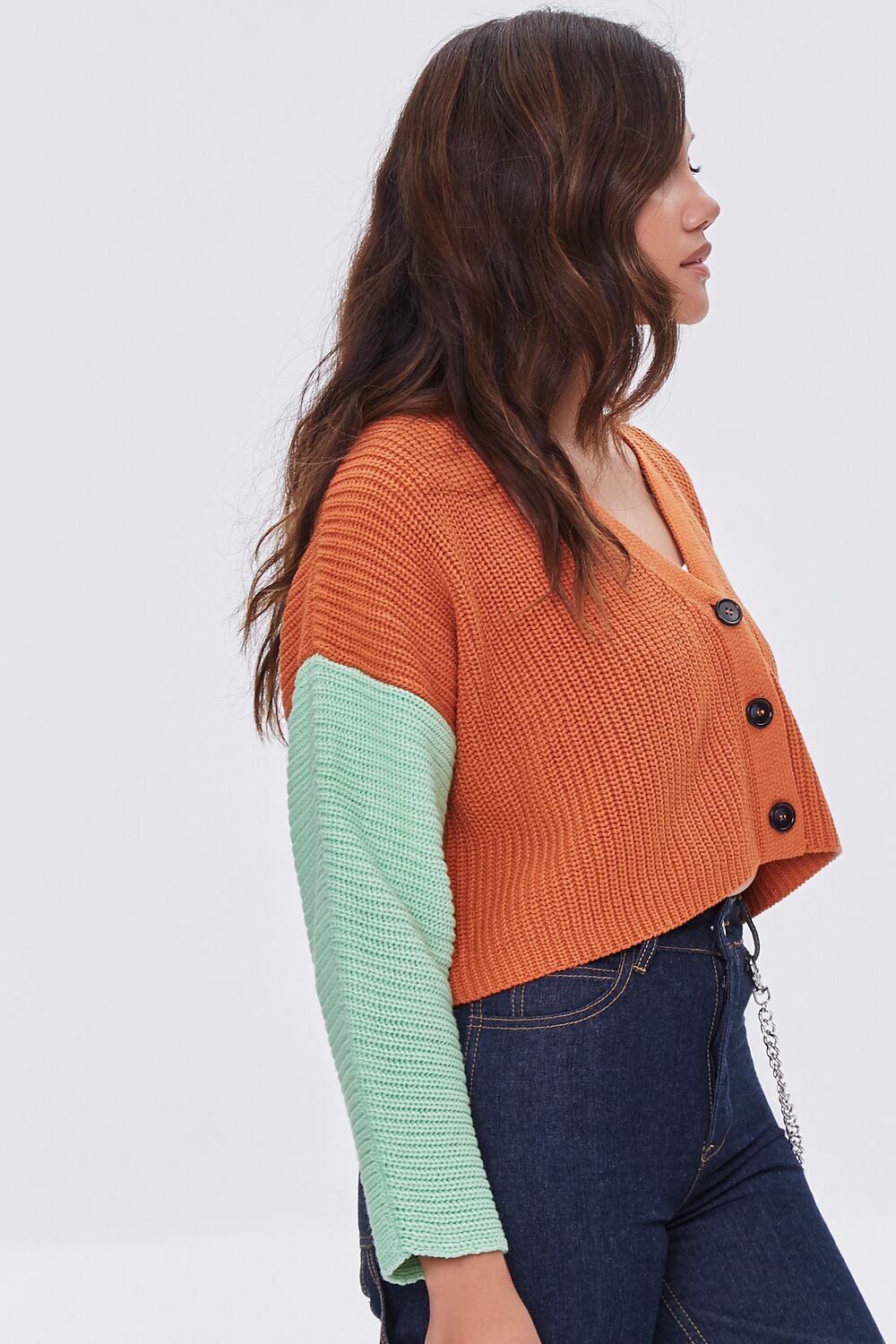 Colorblock Cardigan Sweater
