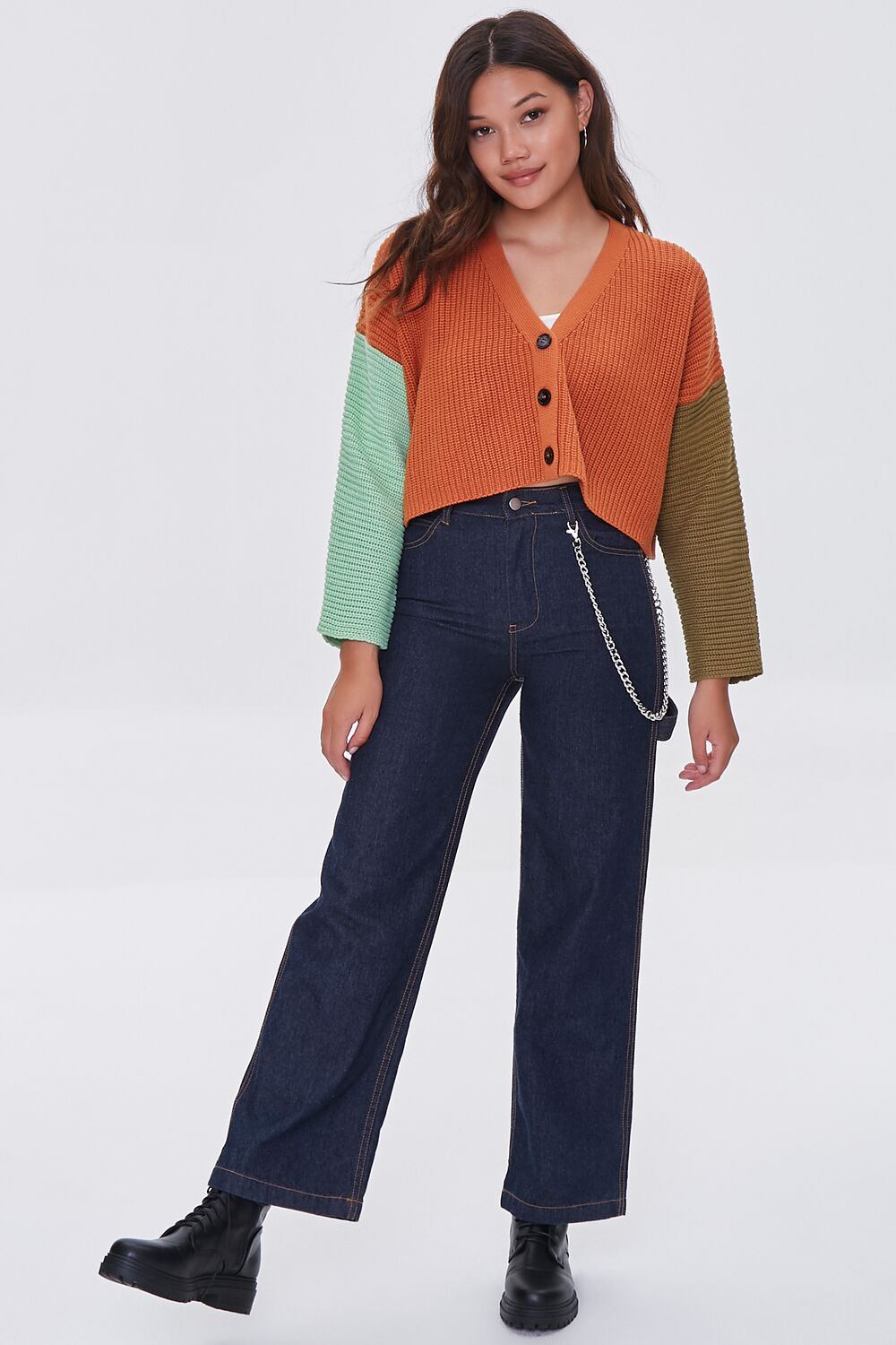 Colorblock Cardigan Sweater