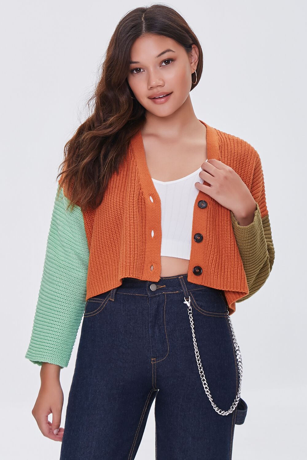 Colorblock Cardigan Sweater