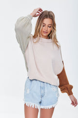 Colorblock Inverted-Seam Sweater