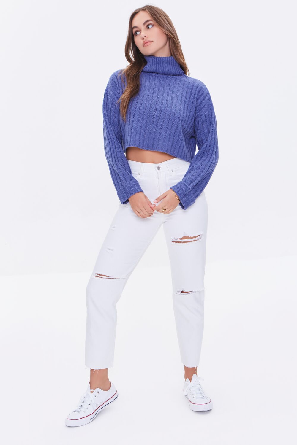 Ribbed Turtleneck Sweater