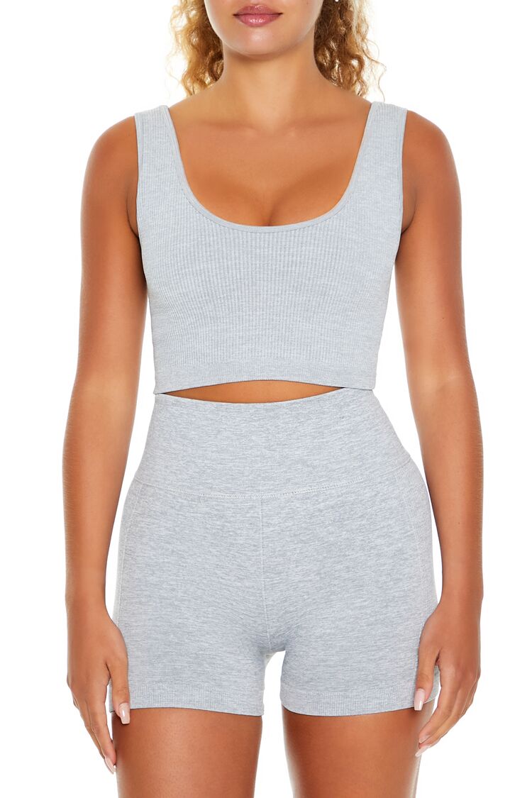 Seamless Ribbed Sports Bra