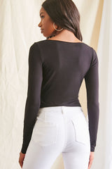 Asymmetrical Buttoned Top