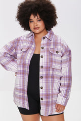 Plus Size Plaid Shacket