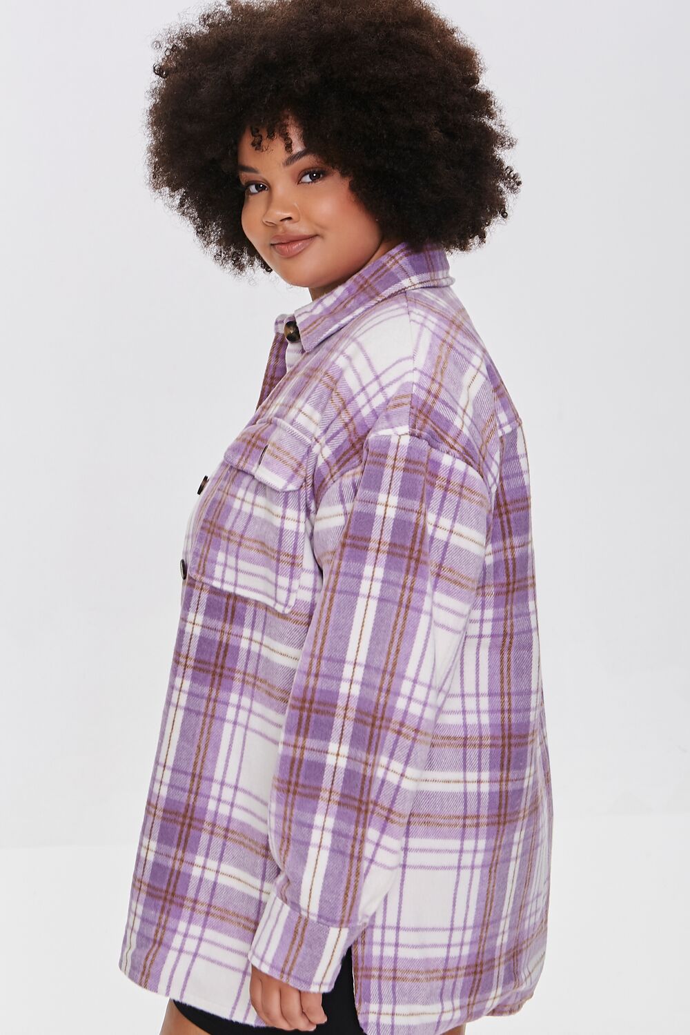 Plus Size Plaid Shacket