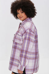 Plus Size Plaid Shacket