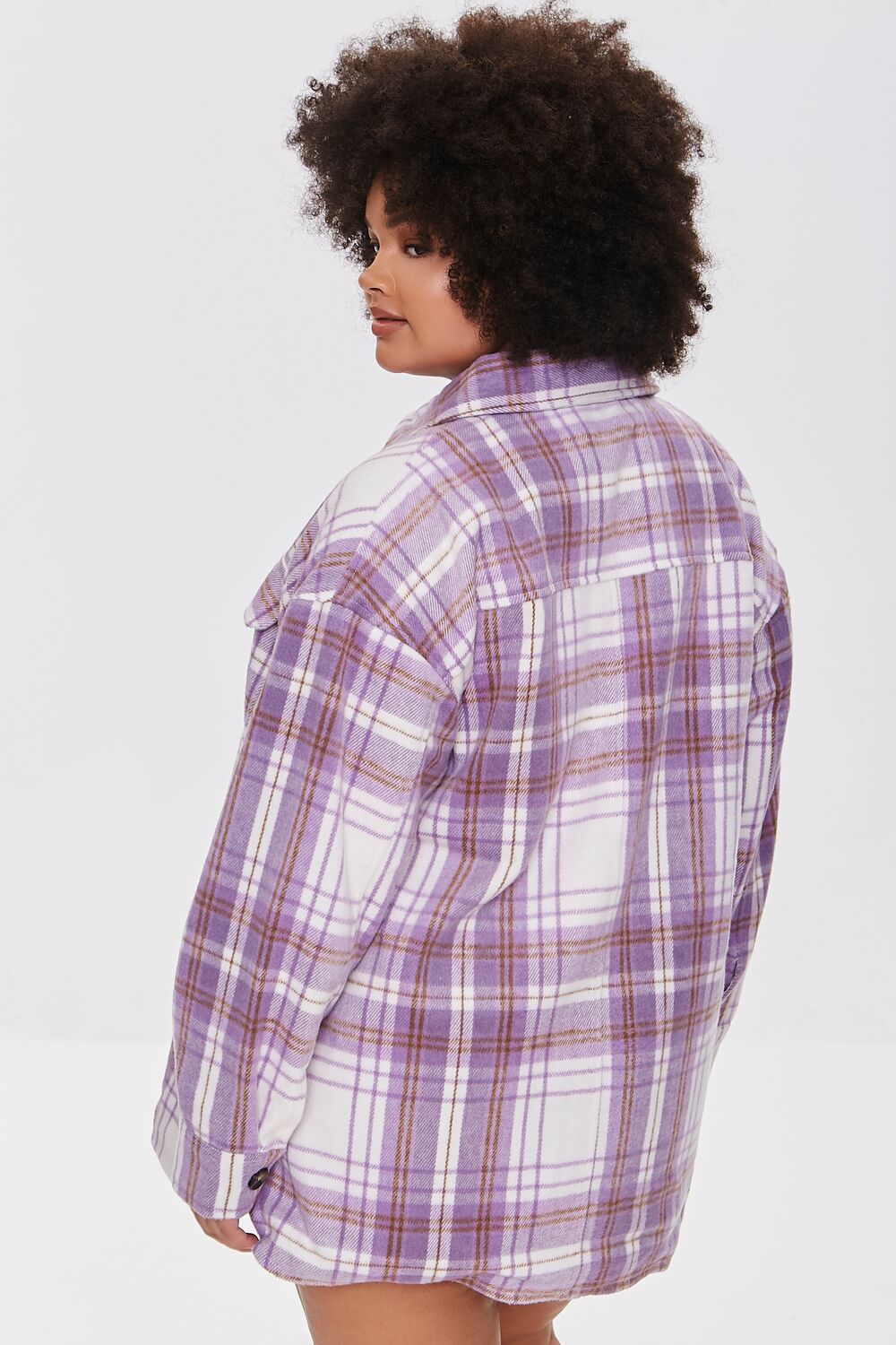 Plus Size Plaid Shacket