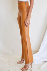 Faux Leather Flare Pants