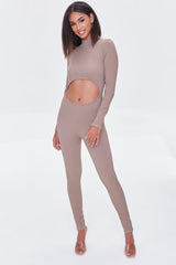 Seamless Mock Neck Jumpsuit