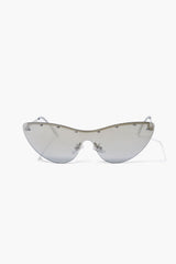 Studded Mirror Cat-Eye Sunglasses