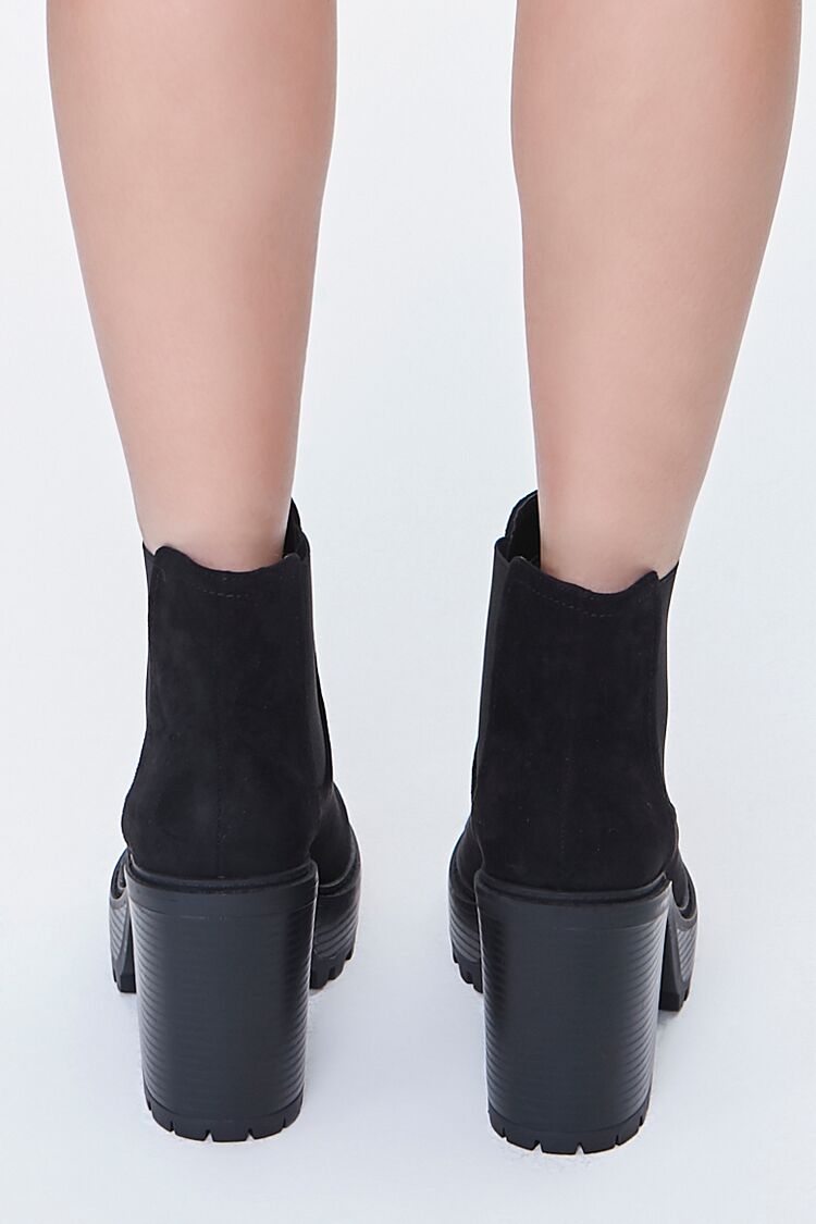 Faux Suede Lug Chelsea Booties