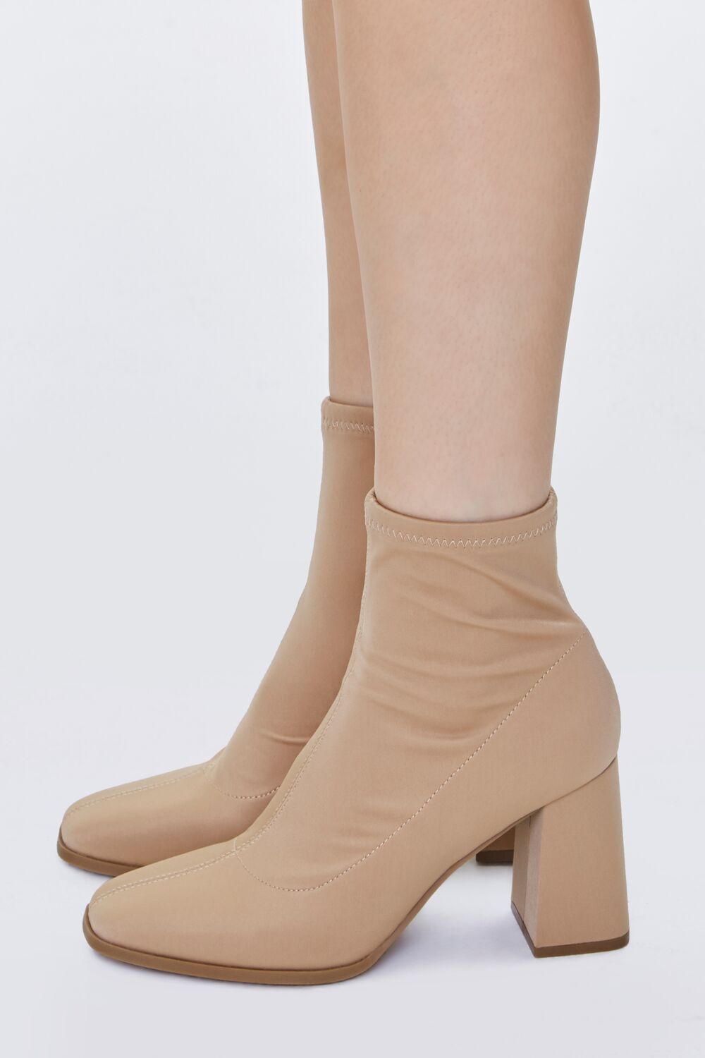 Faux Leather Zip-Up Booties