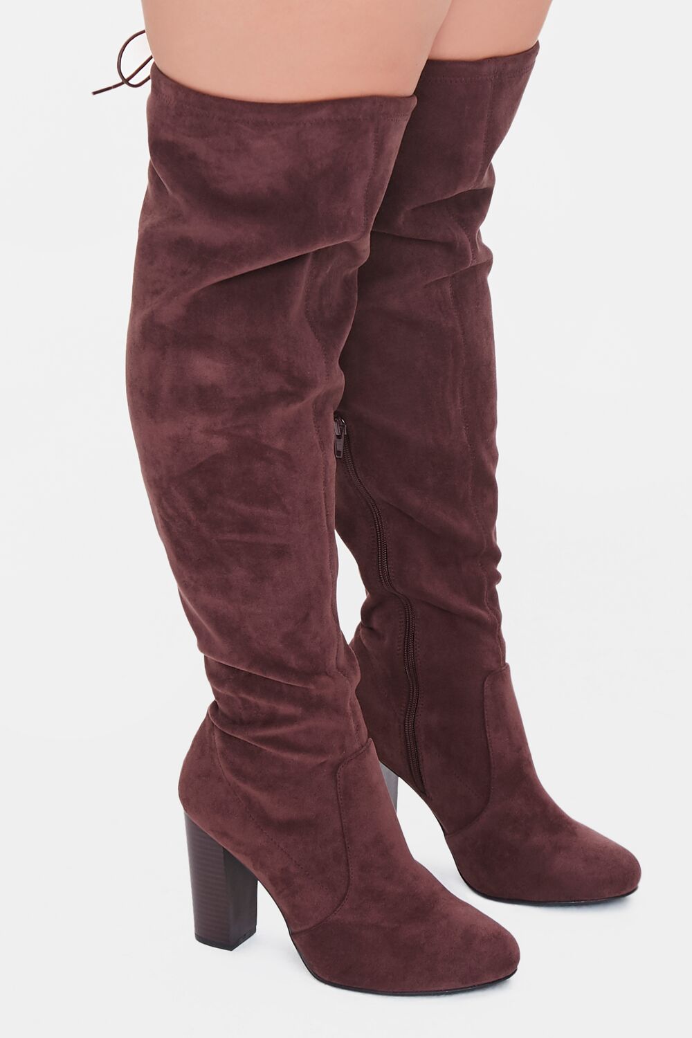 Faux Suede Knee-High Boots (Wide)