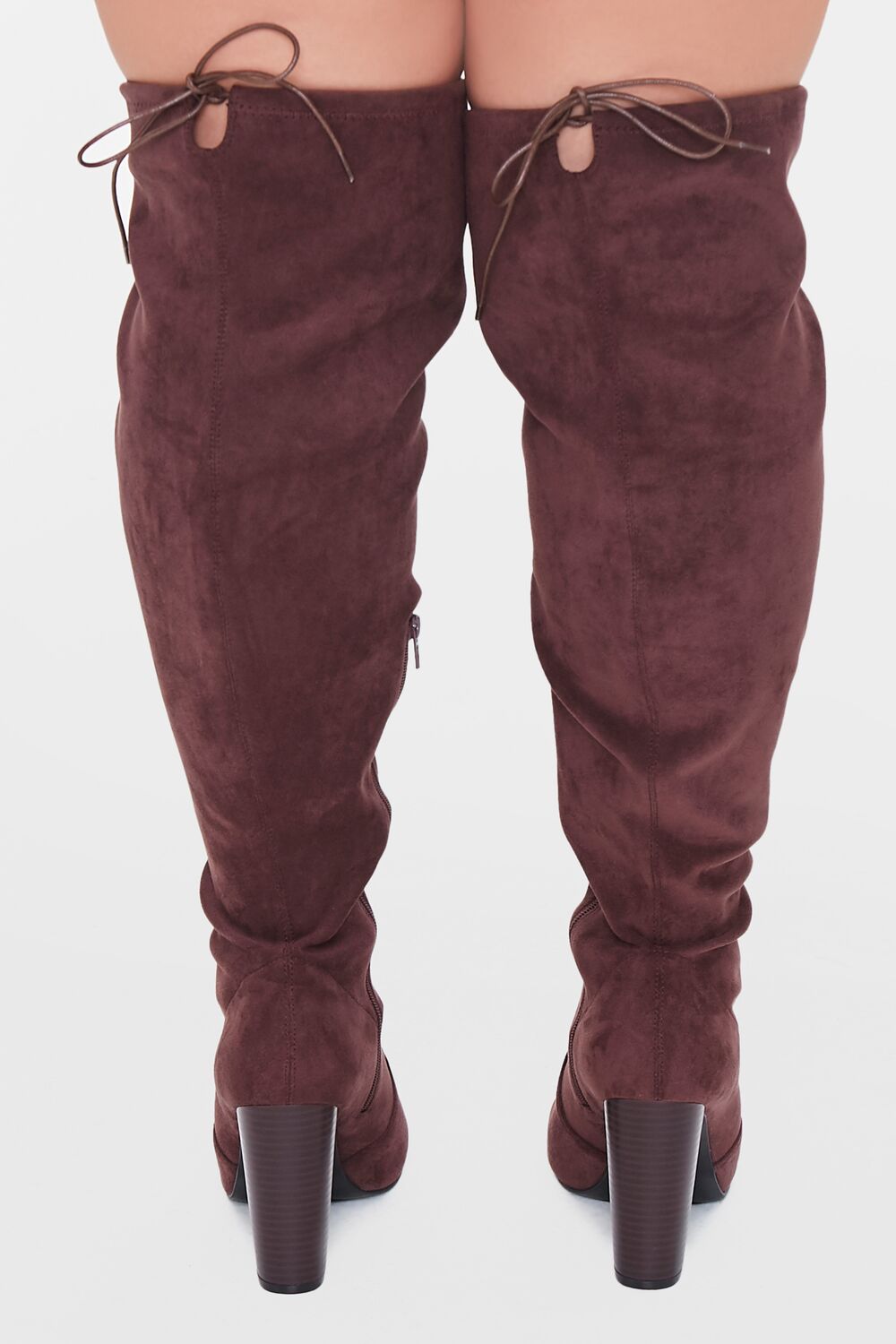 Faux Suede Knee-High Boots (Wide)