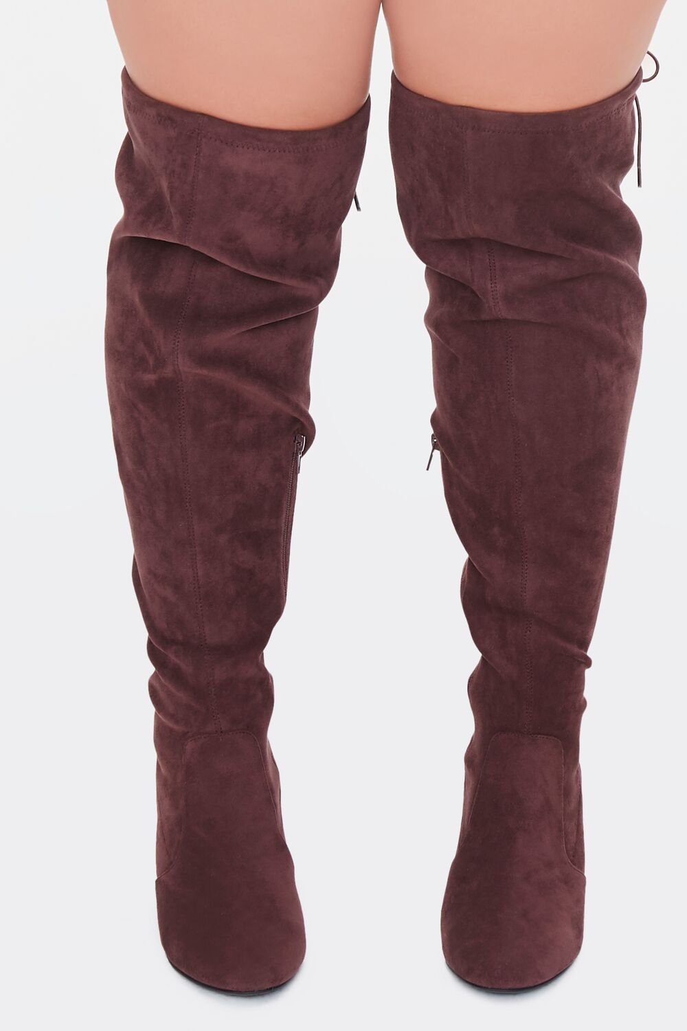 Faux Suede Knee-High Boots (Wide)