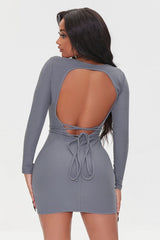 Cutout-Back Mini Dress