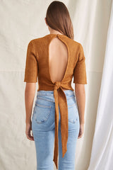Cutout Sweater-Knit Top