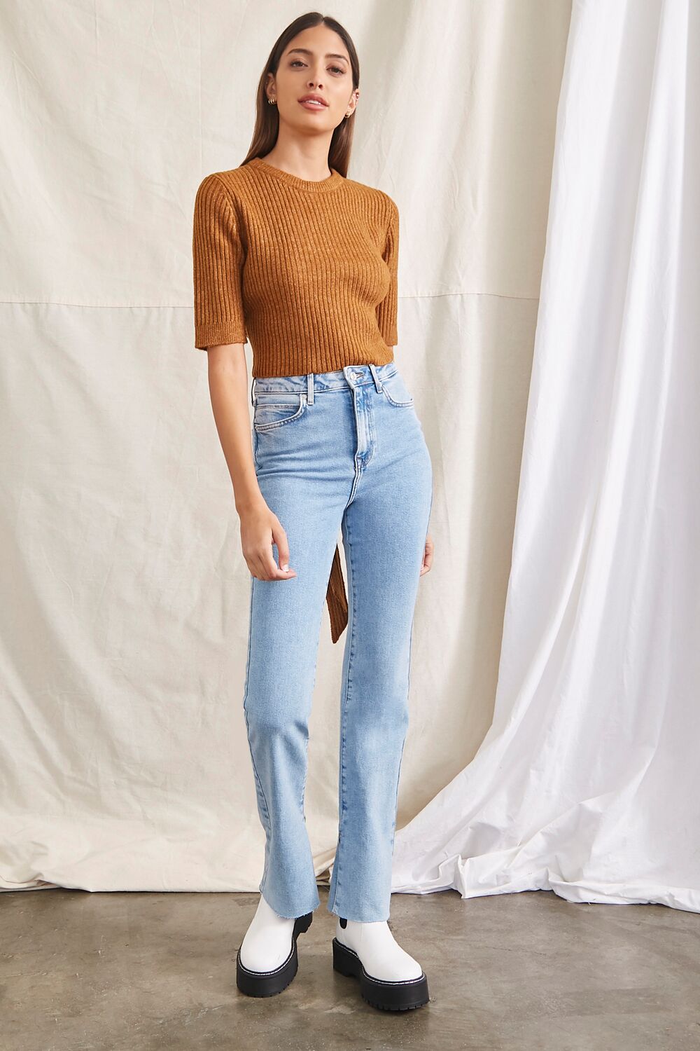 Cutout Sweater-Knit Top
