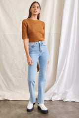 Cutout Sweater-Knit Top